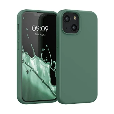 Afbeelding van kwmobile telefoonhoesje geschikt voor Apple iPhone 13 mini Hoesje smartphone Back cover in dennengroen