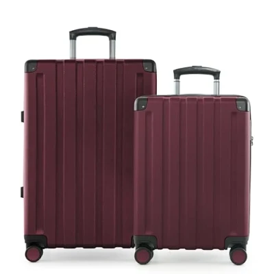 Afbeelding van Hauptstadtkoffer Q Damm hardcase trolley, TSA, 4 wielen, bordeaux, Koffer Set (S+M), Kofferset