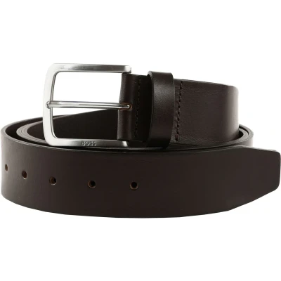Afbeelding van BOSS Leren Riem Jor V Plus Sz40 Leather Belt W145 Dark Brown Donkerbruin