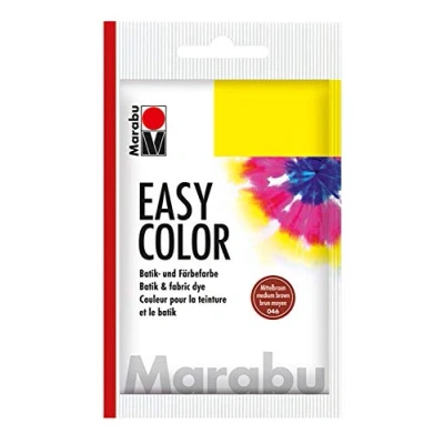 Afbeelding van Marabu 17350022046 Easy Color middenbruin, 25 g batik en handverf voor katoen, linnen, zijde gemengd weefsel, met de hand wasbaar tot 30 C, zeer goede lichtechtheid, niet kookbestendig