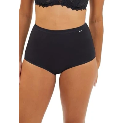 Afbeelding van Sans Complexe Simplement Culotte Taille Medium 3 PACK Onderbroeken, Dames, Maat: 40, Noir