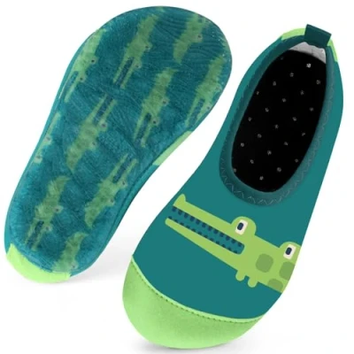Afbeelding van Badschoenen voor kinderen, zwemschoenen, waterschoenen, jongens, meisjes, baby, strandschoenen, aquaschoenen, sneldrogend, strand, zwembad, Crocodiles Groen, 18/19 EU