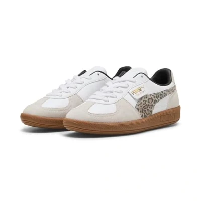 Afbeelding van Puma Palermo LEO Unisex Sneakers laag, Maat: 44.5, White/vapor gray Leer