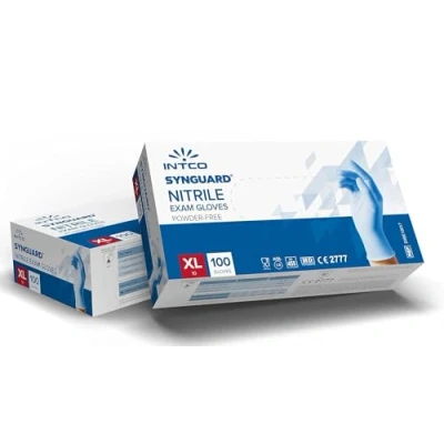 Afbeelding van Soft Nitrile blauwe handschoenen voor persoonlijke bescherming Latex Vrij Maat XL (extra large) 100 stuks