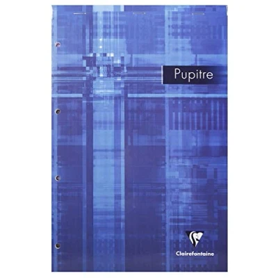 Afbeelding van Clairefontaine 66135C Set van 5 bureaublok met geniete kop A4+ 21x31,8 cm 160 gelijnd marge uitscheurbare pagina&#039;s 90 g Wit papier gelamineerd karton kaft willekeurige kleur