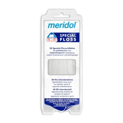 Afbeelding van meridol Special Floss speciale vliegendraden, 50 stuks, verpakking van 2 (2 x draden)