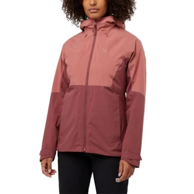 Afbeelding van Jack Wolfskin Glaabach 3IN1 Regenjas, Dames, Maat: Medium, Red ochre