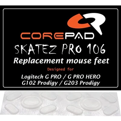 Afbeelding van COREPAD Skatez PRO 106 vervangende muisvoeten compatibel met Logitech G Hero / G102 G203 Prodigy