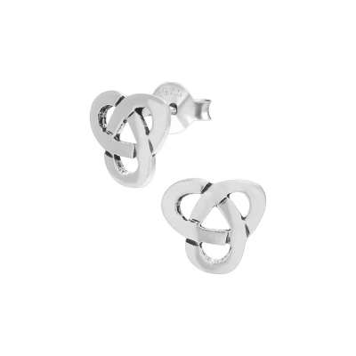 Afbeelding van Oorbellen zilver Oorstekers Zilveren oorstekers, triquetra