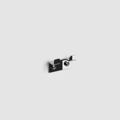 Afbeelding van Dubbele Handdoekhaak Clou Fold 3,7 x 6,6 cm Chroom
