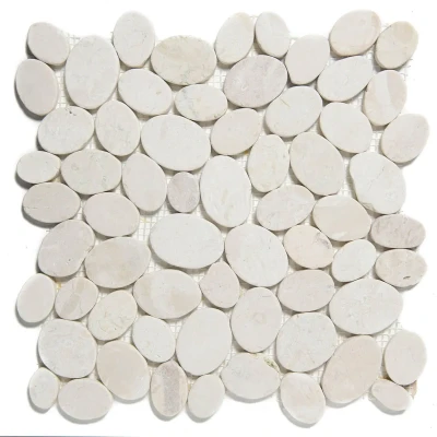 Afbeelding van The Mosaic Factory Natural Stone Marmer Kiezel Ivoor
