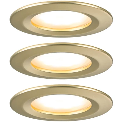 Afbeelding van Paulmann 92407 Nova Coin LED inbouwlamp Set van 3 stuks 6 W Goud (mat)