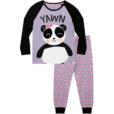 Afbeelding van Harry Bear meisjes panda pyjama, paars, 140