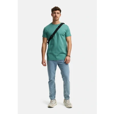 Afbeelding van Indicode Jeans Sander Tshirt basic, Heren, Maat: Small, Deep sea