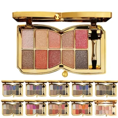 Afbeelding van 10 Colors Sparkle Shimmer Eyeshadow Palette, Glitter Professional Makeup Palette (08#)