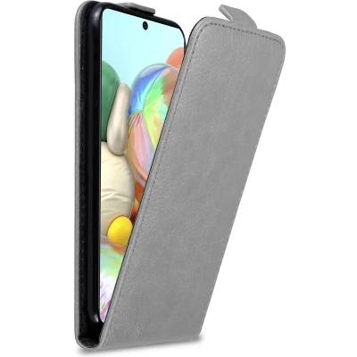 Afbeelding van Cadorabo Hoesje geschikt voor Samsung Galaxy A71 4G in TITANIUM GRIJS Beschermhoes Flip Case Cover magnetische