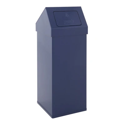 Afbeelding van Prullenbak Carro Push 110ltr pushklep blauw