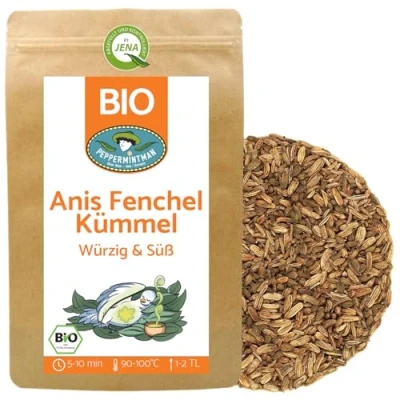 Afbeelding van Biologische anijs venkelkomijn 1kg thee &amp; broodkruiden PEPPERMINTMAN