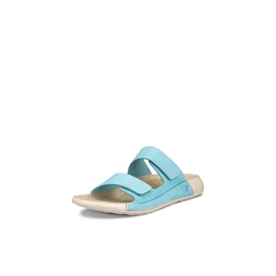 Afbeelding van ECCO Cozmo Two Band Slide Sandaal voor heren, Aquatisch Nubuck, 5 5.5
