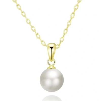 Afbeelding van Philip Jones Vergulde Shell Pearl Ketting, Parel, Shelp parel
