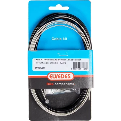 Afbeelding van ELVEDES Rollerbrake kabelkit BR IM85/81/55/45 1700mm / 2250mm RVS zwart (op kaart)