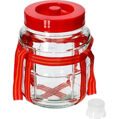 Afbeelding van SILPLAST 13 liter universeel glas met fermentatiesysteem, glazen ballon, gistballon, wijnballon