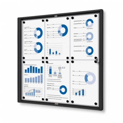 Afbeelding van Vergrendelbaar Notitiebord Indoor Economy Zwart 6x A4