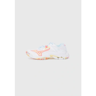 Afbeelding van Mizuno WAVE Lightning Z8 Volleybalschoenen, Dames, Maat: 43, White/calypso coral/pale banana Schoenen