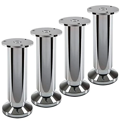 Afbeelding van SOTECH 4 stuks meubelpoten TERRA hoogte 150 mm gepolijst chroom verstelbaar tot max. 15 mm, belastbaar 250 kg