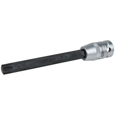 Afbeelding van KS Tools, Dopsleutel + dopmoer, 1/2&quot; Inbus voor Torx schroeven, T55, lengte 140 mm, gefosfateerd