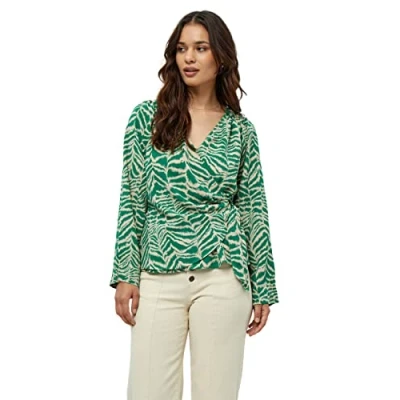 Afbeelding van Desires Dealberte LONG Sleeve WRAP BLOUSE. Blouse, Dames, Maat: Small, Simply green