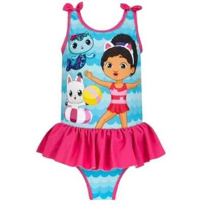 Afbeelding van DreamWorks Gabby&#039;s Dollhouse Badpak Meisjesbadpakken Met Eén Stuk Kinderzwemkostuums Blauw 122