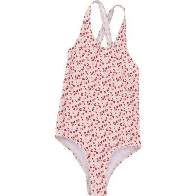 Afbeelding van Swim Essentials UV Badpak Meisjes Old Pink Panterprint Maat 122/128