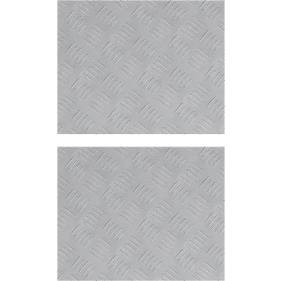 Afbeelding van vidaXL Zilver Aluminium 40x50 cm Antislip Traplopen