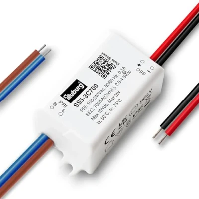 Afbeelding van illuburg LED transformator waterdicht IP65 700mA constante stroom 2W 3W flikkervrije voeding driver