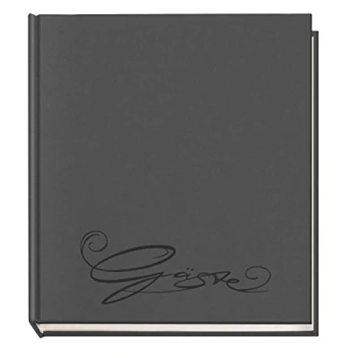 Afbeelding van VELOFLEX 5420082 Gastenboek Classic met reliëf gasten, 144 pagina&#039;s wit blanco papier, 205 x 240 mm, grijs, donkergrijs