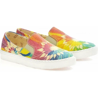 Afbeelding van GOBY Flowers Schoenen Sneakers Hoge kwaliteit Handmade Meisjesprint Maat 41