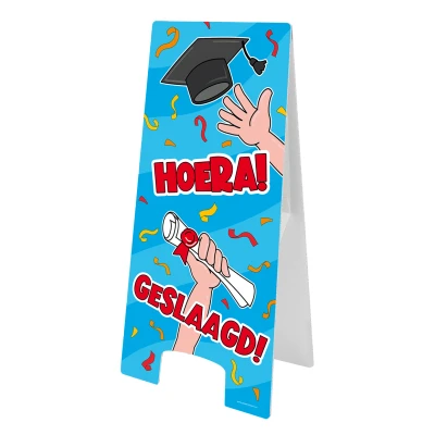 Afbeelding van Paperdreams Warning Sign Geslaagd cartoon
