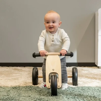 Afbeelding van Bandits &amp; Angels loopfiets Smart bike 4in1 wit 1 jaar jongens en meisjes hout