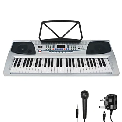 Afbeelding van Axus AXP15 54 draagbaar keyboard, mini pianotoetsen, met muziekstandaard, stroomadapter, microfoon