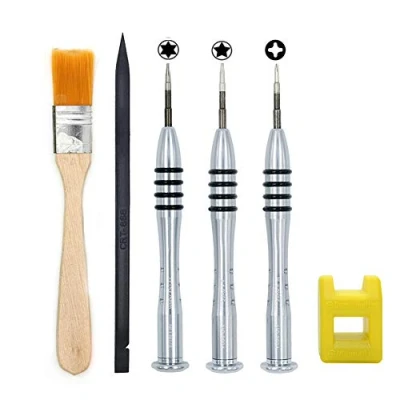 Afbeelding van 6 stuks MacBook schroevendraaier Tool Kit, 1,2 mm 5 punts P5 Pentalobe + T5 Torx 1,5 PH000 Phillips voor reparatie Air 13&quot; 15&quot; en Pro Retina Display
