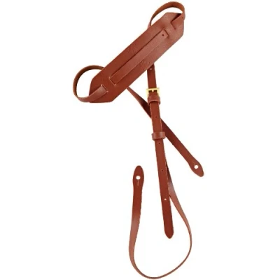 Afbeelding van Ortega Guitars OSM BR standaard mandoline riem zacht glad leer bruin, 1,5 cm breed max. 170 lang