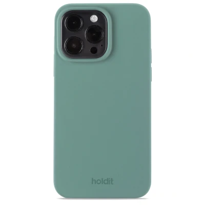 Afbeelding van Apple iPhone 15 Pro Max Hoesje Siliconen en TPU (zacht) Holdit Hardcase/Backcover Groen Telefoonhoesje