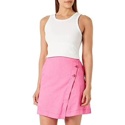 Afbeelding van s.Oliver Kurzer Wikkelrok, Dames, Maat: 34, Pink