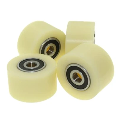 Afbeelding van (50 30 10) Pack van 4 x 50 mm diameter bewerkte nylon wielen UK gebaseerde inventaris (30 breed 10 lager)