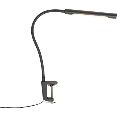 Afbeelding van QAZQA Klem bureaulamp zwart incl. LED met touch dimmer Lionard