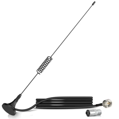Afbeelding van Bingfu FM Antenna 75ohm F Plug Magnetic Base Radio with 2m 6.56ft Extension Cable 2 Kit for YAMAHA JVC SONY BOSE Home Stereo Receiver