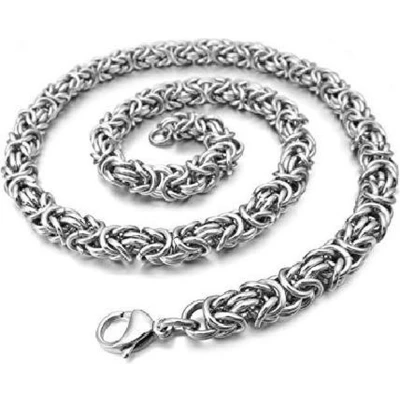 Afbeelding van Koningsketting Massief Edelstaal Stalen Schakelketting 8mm/50 cm