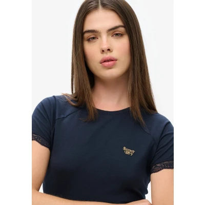 Afbeelding van Superdry Tshirt print, Dames, Maat: 38, Eclipse navy