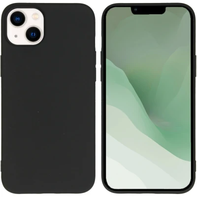 Afbeelding van Apple iPhone 14 Plus Hoesje Siliconen en TPU (zacht) iMoshion Softcase/Backcover Zwart Telefoonhoesje